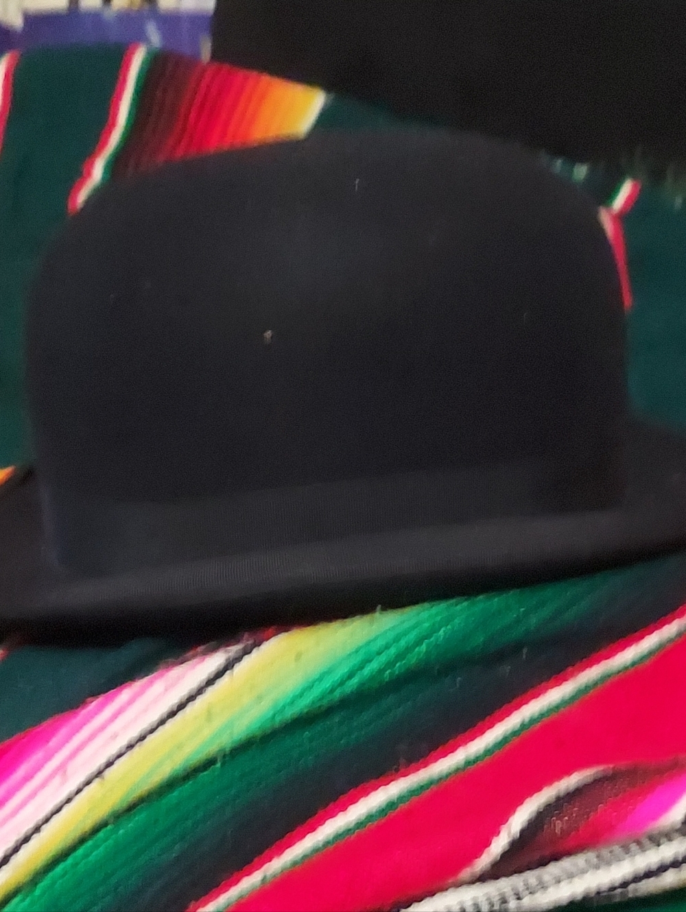 Vintage Black Top Hat Penn/ Craft PA 》 DETROIT Excellent Shape 7.25
